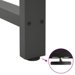 Berkfield Dining Table Legs Anthracite 2 Pcs 60X(72-73) Cm Steel - thumbnail 9