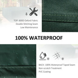Outsunny Large Garden Set Square Cover Outdoor Furniture Waterproof Resist Fade - thumbnail 4