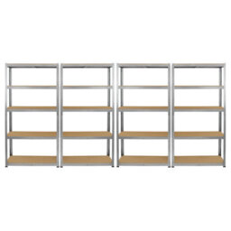 MonsterShop Garage Racking Bundle 4 X 90Cm Heavy Duty Racks & 1 X Corner Unit/galvanised Steel Storage Shelving Warehouse Shed Heavy Duty Rack - thumbnail 2