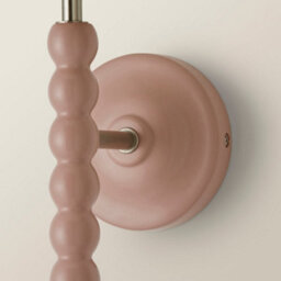 Valuelights Bobbin Pair Of Pink Wall Lights With Scallop Shade And Bulbs - thumbnail 5