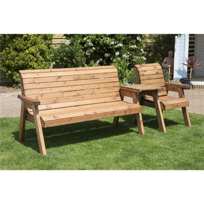 Marlborough Traditional Wooden 4 Seat Straight Companion Set - image 1