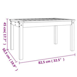Berkfield Garden Table 82.5X50.5X45 Cm Solid Wood Douglas - thumbnail 8