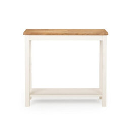 Julian Bowen Coxmoor 90Cm Console Table - Ivory & Oak - thumbnail 4