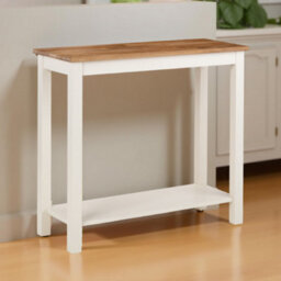 Julian Bowen Coxmoor 90Cm Console Table - Ivory & Oak - thumbnail 1