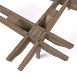 Rutland County Garden Furniture Freestanding Double Garden Pergola - Rustic Brown - 3M Width X 3M Length - 4 Posts - thumbnail 4