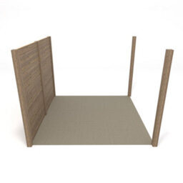 Rutland County Garden Furniture Freestanding Double Garden Pergola - Rustic Brown - 3M Width X 3M Length - 4 Posts - thumbnail 6