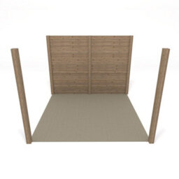 Rutland County Garden Furniture Freestanding Double Garden Pergola - Rustic Brown - 3M Width X 3M Length - 4 Posts - thumbnail 8