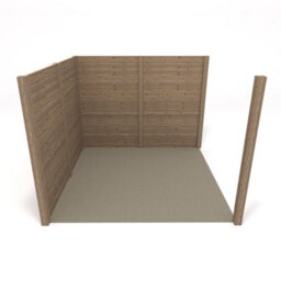 Rutland County Garden Furniture Freestanding Double Garden Pergola - Rustic Brown - 3M Width X 3M Length - 4 Posts - thumbnail 9