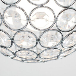 Valuelights Ducy Modern Chrome Globe Ceiling Light Shade With Acrylic Crystal Effect Jewels (D)18Cm - thumbnail 6