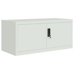 Berkfield File Cabinet Light Grey 90X40X220 Cm Steel - thumbnail 3