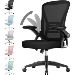 Ergonomic Mid Back Office Chair With Flip-Up Armrests - thumbnail 5