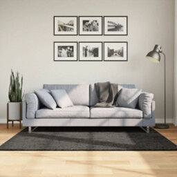 Berkfield Rug Istan High Pile Shiny Look Anthracite 120X170 Cm - thumbnail 1