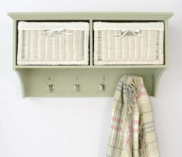 Statement Furniture Tetbury Small Hallway Coat Rack With Storage - Sage Green - thumbnail 4