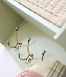 Statement Furniture Tetbury Small Hallway Coat Rack With Storage - Sage Green - thumbnail 3