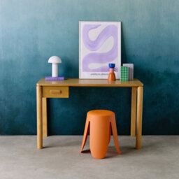 Sweeek - Rubberwood Desk With Oak Veneer And 1 Natural Drawer - L 120 X W 60 X H 75 Cm - Garance - thumbnail 2