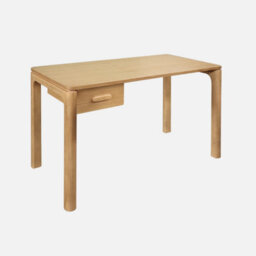 Sweeek - Rubberwood Desk With Oak Veneer And 1 Natural Drawer - L 120 X W 60 X H 75 Cm - Garance - thumbnail 1