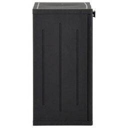 Walplus Garden Storage Cabinet Black 65X45X88 Cm Pp Rattan - thumbnail 3