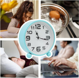 Divchi Alarm Clocks Bedside Silent Non-Ticking Table Clock With Large Display Battery Powered Table Clock For Heavy Sleepers Blue - thumbnail 6