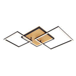 Luminosa Lighting Luminosa Noris Led Semi Flush Ceiling Light Black 3000K Warm White 3Xled - thumbnail 1
