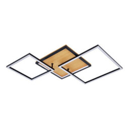Luminosa Lighting Luminosa Noris Led Semi Flush Ceiling Light Black 3000K Warm White 3Xled - thumbnail 2