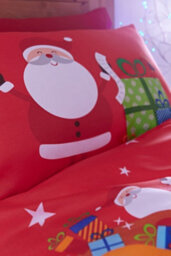 Catherine Lansfield Bedding Santa's Christmas Presents Duvet Cover Set With Pillowcases Red - thumbnail 2