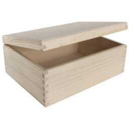 Woodeedoo Medium Rectangular Wooden Box With Lid For Keepsakes Gifts Crafts Decoupage Pyrography Diy Engraving 22 X 16.5 X 9 Cm - thumbnail 8