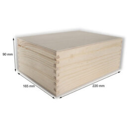 Woodeedoo Medium Rectangular Wooden Box With Lid For Keepsakes Gifts Crafts Decoupage Pyrography Diy Engraving 22 X 16.5 X 9 Cm - thumbnail 9