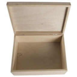 Woodeedoo Medium Rectangular Wooden Box With Lid For Keepsakes Gifts Crafts Decoupage Pyrography Diy Engraving 22 X 16.5 X 9 Cm - thumbnail 3