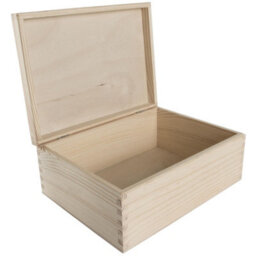 Woodeedoo Medium Rectangular Wooden Box With Lid For Keepsakes Gifts Crafts Decoupage Pyrography Diy Engraving 22 X 16.5 X 9 Cm - thumbnail 7