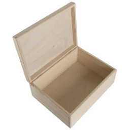 Woodeedoo Medium Rectangular Wooden Box With Lid For Keepsakes Gifts Crafts Decoupage Pyrography Diy Engraving 22 X 16.5 X 9 Cm - thumbnail 4