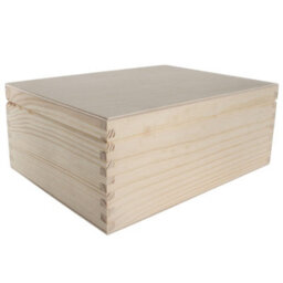 Woodeedoo Medium Rectangular Wooden Box With Lid For Keepsakes Gifts Crafts Decoupage Pyrography Diy Engraving 22 X 16.5 X 9 Cm - thumbnail 6