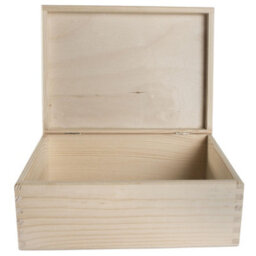 Woodeedoo Medium Rectangular Wooden Box With Lid For Keepsakes Gifts Crafts Decoupage Pyrography Diy Engraving 22 X 16.5 X 9 Cm - thumbnail 5
