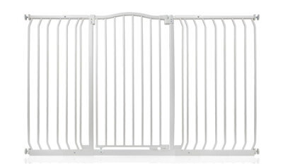 Bettacare Extra Tall Curved Top Dog Gate, 152Cm - 161Cm, Matt White, Extra Tall 100Cm In Height, Pressure Fit Pet Gate - image 1