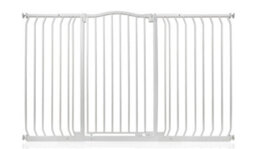 Bettacare Extra Tall Curved Top Dog Gate, 152Cm - 161Cm, Matt White, Extra Tall 100Cm In Height, Pressure Fit Pet Gate - thumbnail 1