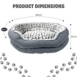 Crystals Luxury Washable Pet Bed Soft Cushion For Dogs & Cats, Warm Basket In S, M, L Sizes - thumbnail 2