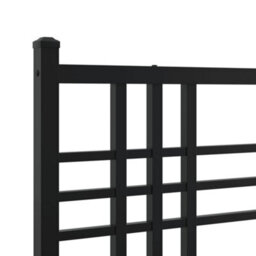 Berkfield Metal Bed Frame Without Mattress With Headboard Black 193X203Cm - thumbnail 7