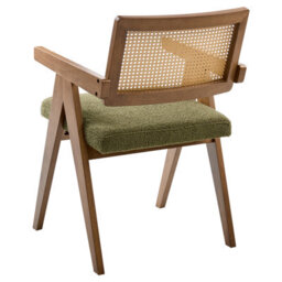 Beliani Set Of 2 Dining Chairs Ava Wood Brown/ Green - thumbnail 7