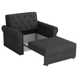 Viva Roma I Armchair Bed With Sleep Function Bedding Storage Metal Legs Wooden Frame 116X85X98Cm Olive - thumbnail 4