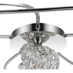 Cosylyte Mirri 6 Light Modern Glass Beaded Shade Ceiling Light - Chrome Base - thumbnail 5