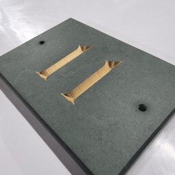 Green Slate House Number 11 With Gold Infill 14 X 9Cm - thumbnail 2