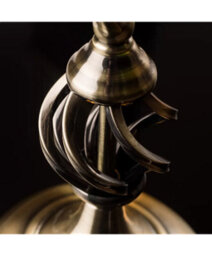 Lighting Supermarket Kingswood Barley Twist Traditional Bankers Lamp - Opal Glass Shade - thumbnail 3