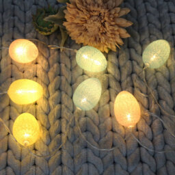 My Smart Buy Easter Egg Colourful String Lights, 10 Warm White Led Multicolour Battery Indoor Spring Decoration - thumbnail 4