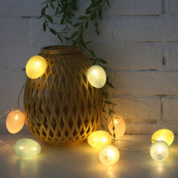 My Smart Buy Easter Egg Colourful String Lights, 10 Warm White Led Multicolour Battery Indoor Spring Decoration - thumbnail 2