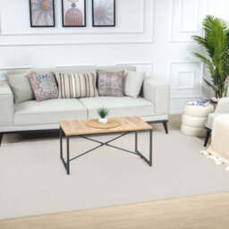 Livabliss Freud-Modern Ivory Off-White High Pile Living Dining Bedroom Rug 200 X 275 Cm Easy Care, Non Shedding - thumbnail 2