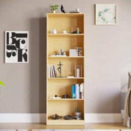 Lassic Vida Designs Cambridge Oak 5 Tier Extra Large Bookcase Freestanding Shelving Unit (H)1750mm (W)600mm (D)240mm - thumbnail 5