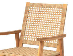 Nordlys Acacia Wood And Rope Rocking Chair Exotic Boho Outdoor - thumbnail 8
