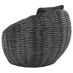 Beliani Garden Chair Lerici Rattan Black - thumbnail 5