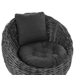 Beliani Garden Chair Lerici Rattan Black - thumbnail 6
