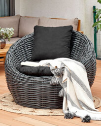 Beliani Garden Chair Lerici Rattan Black - thumbnail 2