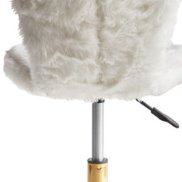 Beliani Desk Chair Margate Faux Fur White - thumbnail 7